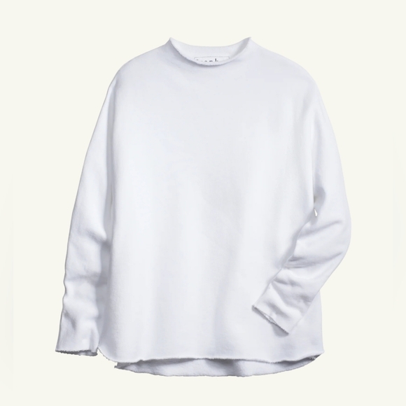 Frank & Eileen Effie Long-Sleeve Funnel Neck Capelet White Small $228 - Picture 4 of 4